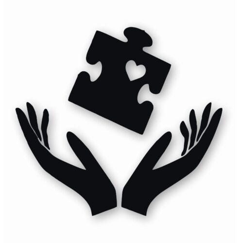 Autism Hands Awareness Love Child  - Vinyl Decal Sticker - CHOOSE Size & Color