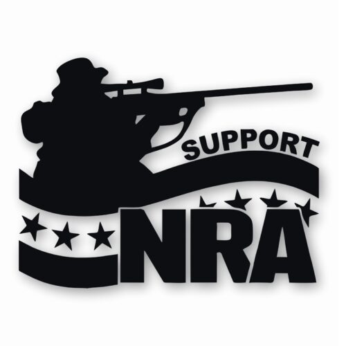 NRA Guy Rifle Support 2nd Amendmen t- Vinyl Decal Sticker - CHOOSE Size & Color