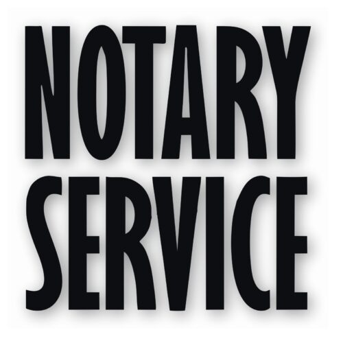 Notary Service Business Store - Vinyl Decal Sticker - CHOOSE Size & Color