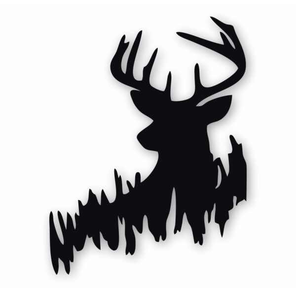 Deer in Woods Buck Whitetail Hunting - Vinyl Decal Sticker - CHOOSE Size & Color