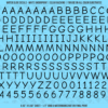 ASG Waterslide Decals - Casual Handwritten Lettering Numbers 3/8"