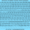 ASG Waterslide Decals - Rounded Sans Serif Lettering Numbers 1/4"