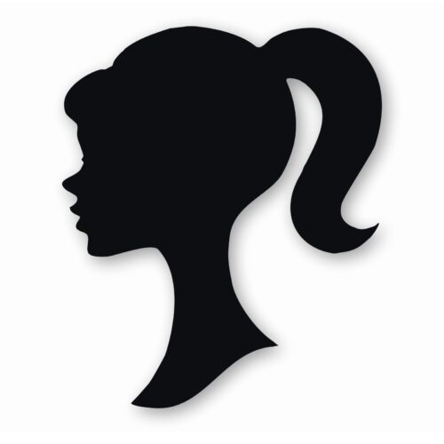 Barbie Head Silhouette Only - Vinyl Decal Sticker - CHOOSE Size & Color