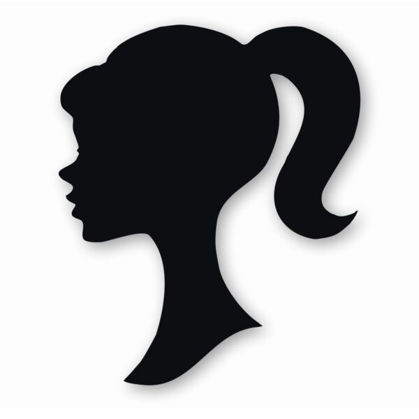 Barbie Head Silhouette Only - Vinyl Decal Sticker - CHOOSE Size & Color