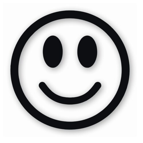 Smiley Face Happy Smile - Vinyl Decal Sticker - CHOOSE Size & Color