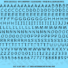 ASG Waterslide Decals - Casual Handwritten Lettering Numbers 1/4"