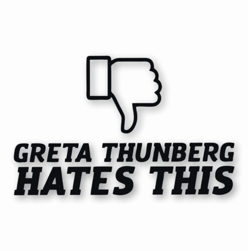 Greta Thunberg Hates This - Vinyl Decal Sticker - CHOOSE Size & Color