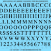 ASG Waterslide Decals - Classic Book Serif Lettering Numbers 1/2"