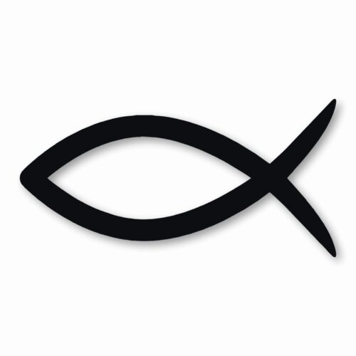 Ichthys Jesus Fish Christ Religious - Vinyl Decal Sticker - CHOOSE Size & Color