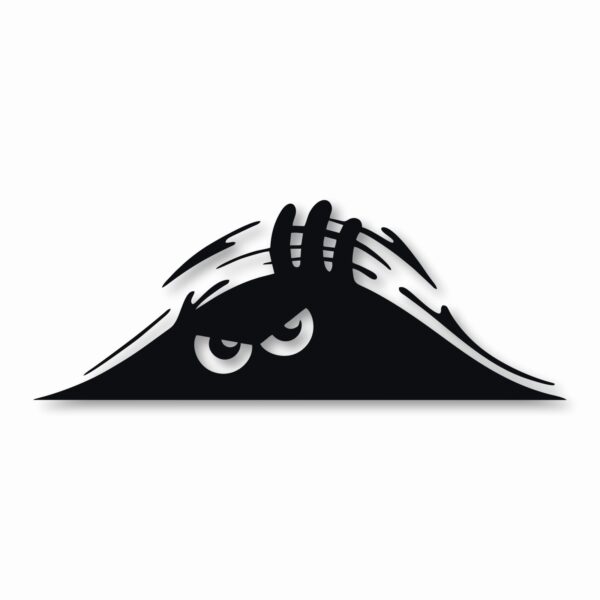 Monster Eye Peeper Scary Trunk - Vinyl Decal Sticker - CHOOSE Size & Color
