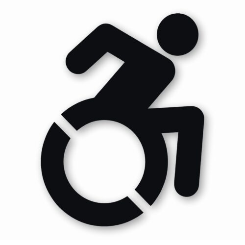 Handicap Symbol Wheelchair - Vinyl Decal Sticker - CHOOSE Size & Color