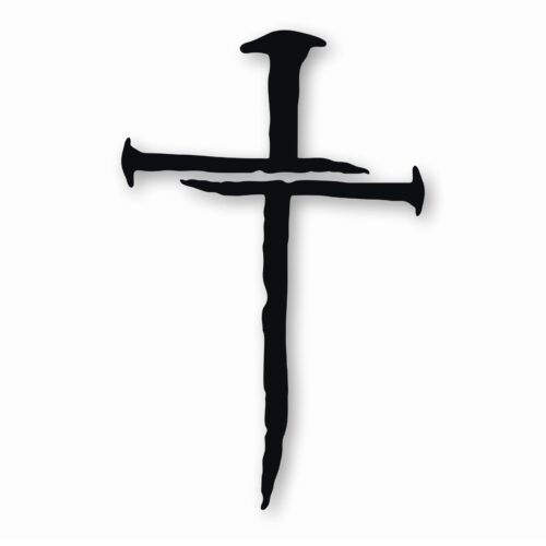 Nail Cross Jesus Christ Christian - Vinyl Decal Sticker - CHOOSE Size & Color