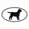 Labrador Retriever Dog Breed Oval - Vinyl Decal Sticker - CHOOSE Size & Color