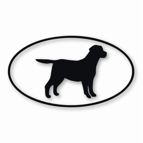 Labrador Retriever Dog Breed Oval - Vinyl Decal Sticker - CHOOSE Size & Color