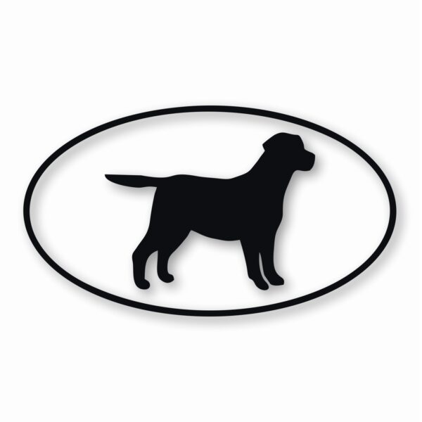 Labrador Retriever Dog Breed Oval - Vinyl Decal Sticker - CHOOSE Size & Color