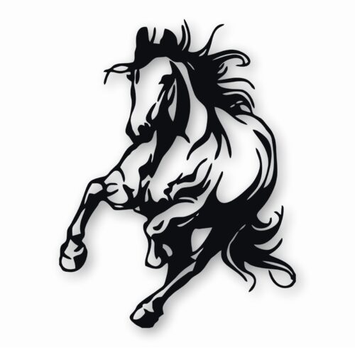 Horse Running Wild Horses Detailed - Vinyl Decal Sticker - CHOOSE Size & Color