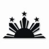 Philippines Half Sun and Stars - Vinyl Decal Sticker - CHOOSE Size & Color