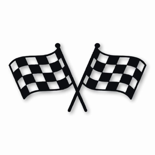 Checkered Racing Flag Finish Line - Vinyl Decal Sticker - CHOOSE Size & Color
