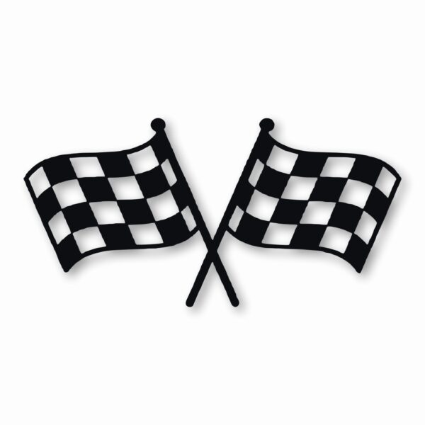 Checkered Racing Flag Finish Line - Vinyl Decal Sticker - CHOOSE Size & Color