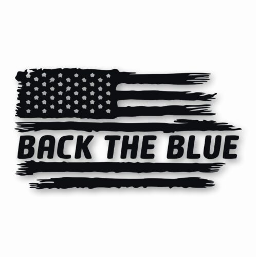 10-181.jpg American Flag Back The Blue 1 - Vinyl Decal Sticker - CHOOSE Size & Color