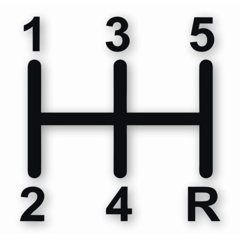 10-182.jpg 5-Speed Manual Shift - Vinyl Decal Sticker - CHOOSE Size & Color