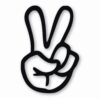 Peace Hand Sign - Vinyl Decal Sticker - CHOOSE Size & Color