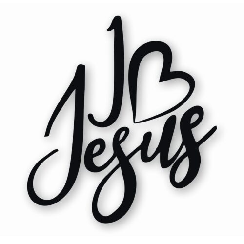 I Love Jesus Christian Faith - Vinyl Decal Sticker - CHOOSE Size & Color