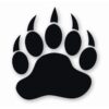 Bear Paw Claw Print - Vinyl Decal Sticker - CHOOSE Size & Color