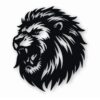 LION Silloutte Detailed Head - Vinyl Decal Sticker - CHOOSE Size & Color