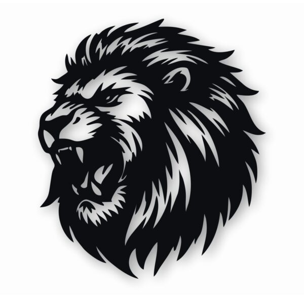 LION Silloutte Detailed Head - Vinyl Decal Sticker - CHOOSE Size & Color