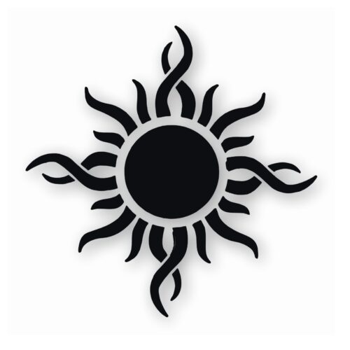 Tribal Sun Fire Flame - Vinyl Decal Sticker - CHOOSE Size & Color