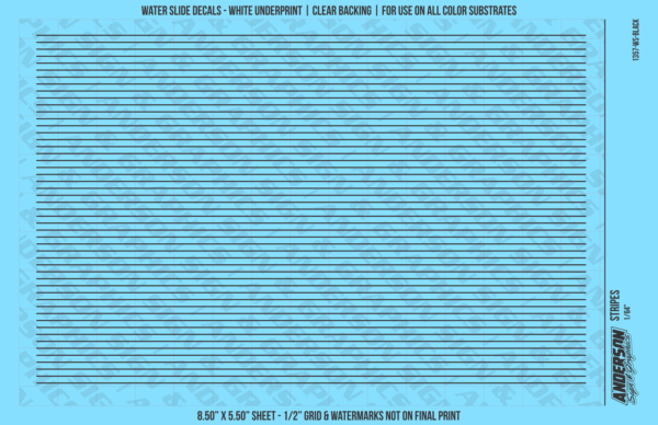 ASG Waterslide Decals - Solid Stripes Set 1/64"