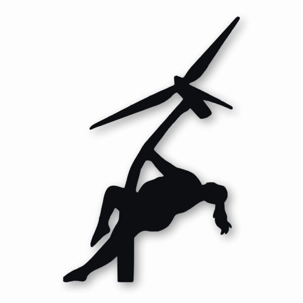 Wind Turbine Thick Stripper - Vinyl Decal Sticker - CHOOSE Size & Color
