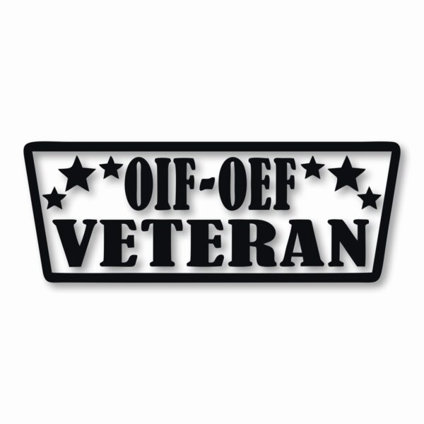 OIF-OEF VETERAN - Vinyl Decal Sticker - CHOOSE Size & Color