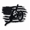 BMX Bike American Flag - Vinyl Decal Sticker - CHOOSE Size & Color