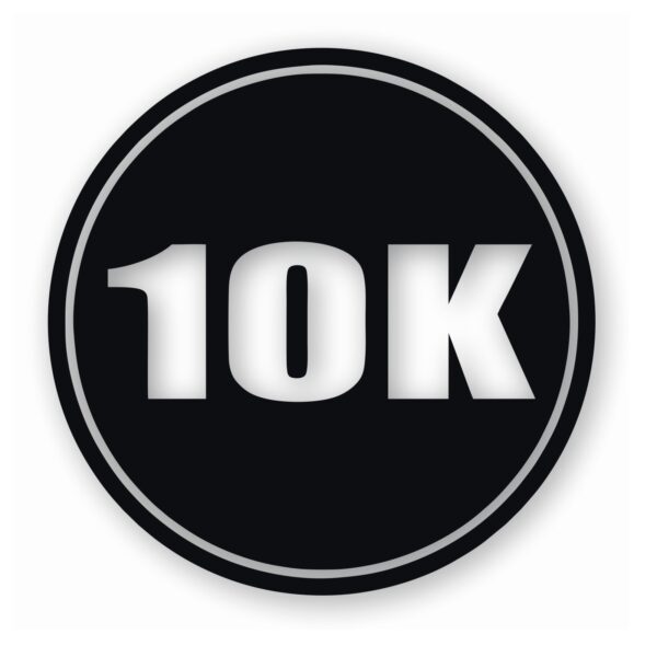 10k Circle 6.2 Miles Marathon - Vinyl Decal Sticker - CHOOSE Size & Color