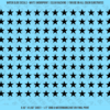 ASG Waterslide Decals - Solid 5-Point Stars Set 3/8"