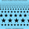 ASG Waterslide Decals - Solid 5-Point Stars Set Large Mixed