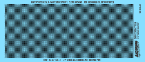 ASG Waterslide Decals - Checkered Pattern 1/32" Squares