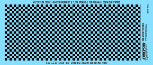 ASG Waterslide Decals - Checkered Pattern 1/8" Squares