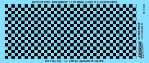 ASG Waterslide Decals - Checkered Pattern 3/16" Squares