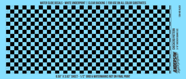 ASG Waterslide Decals - Checkered Pattern 3/16" Squares