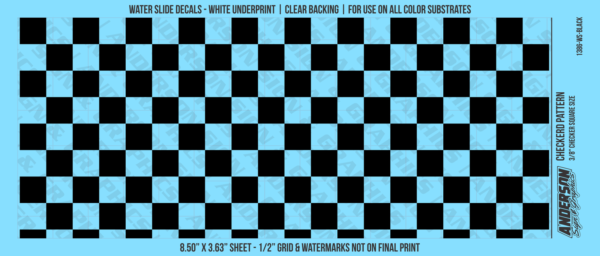 ASG Waterslide Decals - Checkered Pattern 3/8" Squares