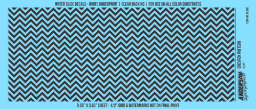 ASG Waterslide Decals - Chevron Pattern 3/32"