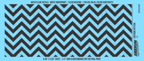 ASG Waterslide Decals - Chevron Pattern 1/4"