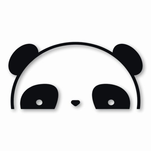 Panda Peeking - Vinyl Decal Sticker - CHOOSE Size & Color