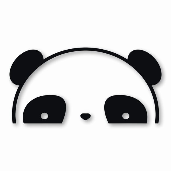Panda Peeking - Vinyl Decal Sticker - CHOOSE Size & Color