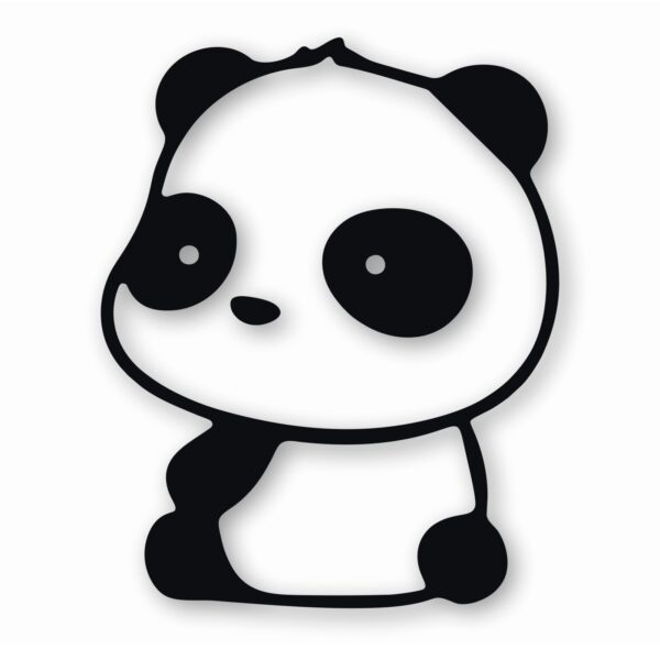 Panda Sitting - Vinyl Decal Sticker - CHOOSE Size & Color
