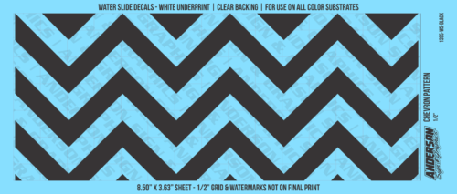 ASG Waterslide Decals - Chevron Pattern 1/2"
