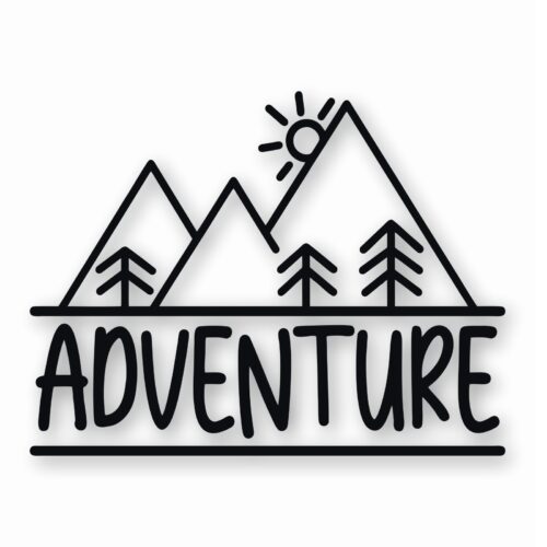 10-237.jpg Adventure Logo Hiking Camping Travel - Vinyl Decal Sticker - CHOOSE Size & Color